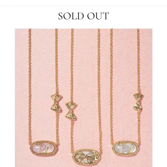 🎀Kendra Scott Love Shack Fancy Elisa purple iris illusion gold bow necklace🎀